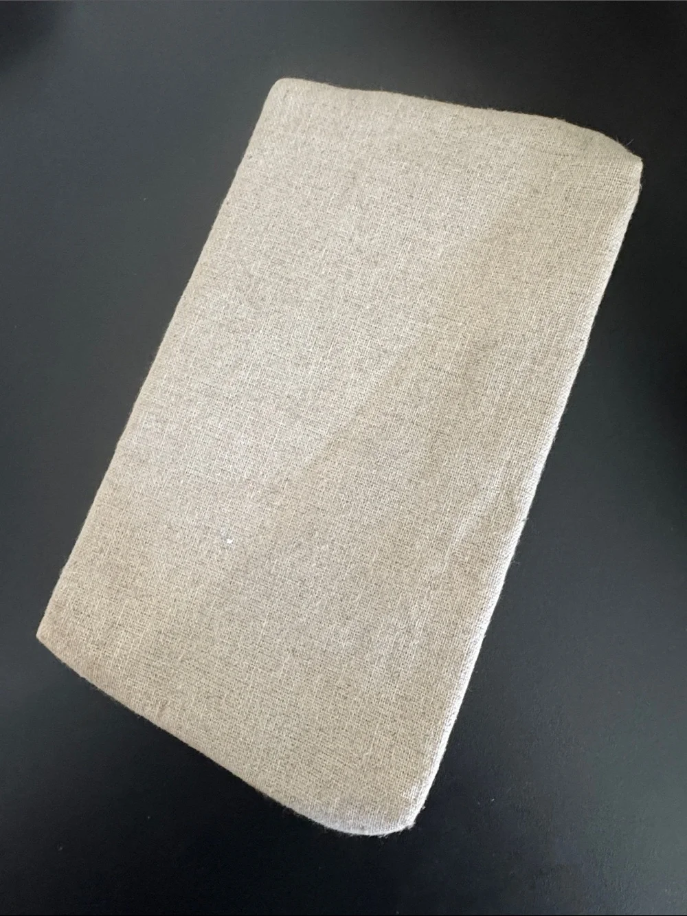 NWOT Dior Beige Linen Makeup Pouch/Clutch  with Logo Pull